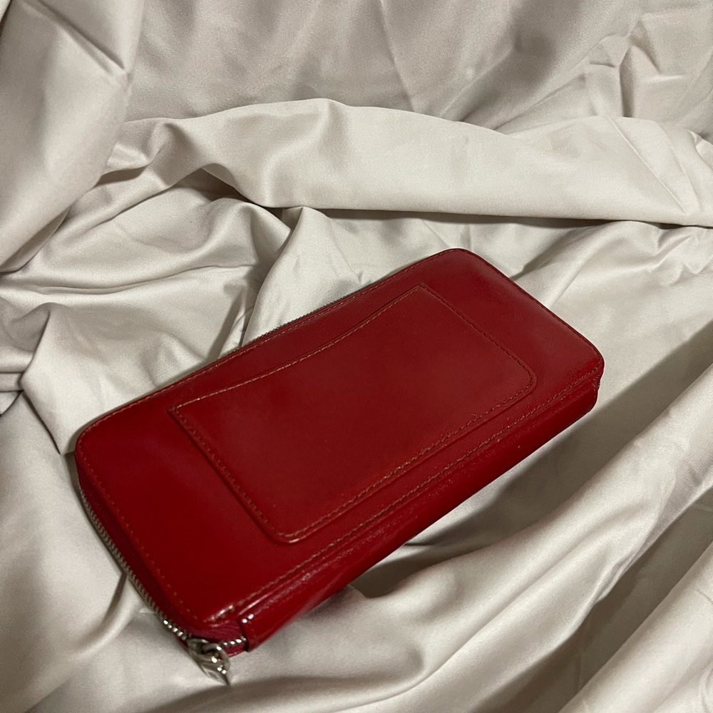 HOBO red clutch wallet